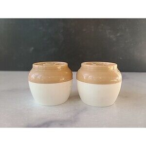 Oran Locker Plastic Honey Pot Salt And Pepper Shakers, Vintage